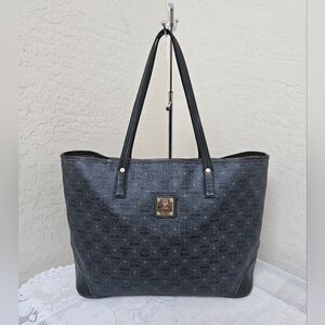 MCM Black Monogram Tote Bag